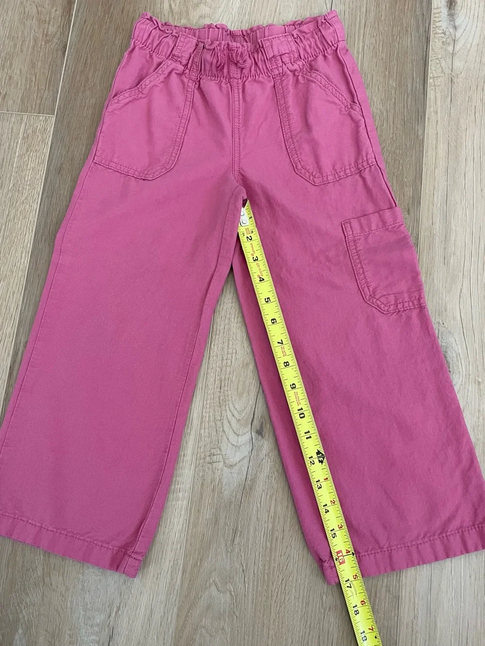 OshKosh Bgosh Girls Pants Lot Size 6 6X Pink and Striped Pull On Drawstring 2PC